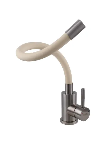 Смеситель для кухни с гибким изливом Ecomix Alpen SBT3-203SBG бежевый