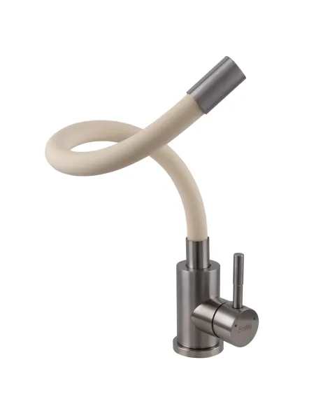 Смеситель для кухни с гибким изливом Ecomix Alpen SBT3-203SBG бежевый