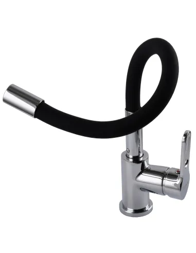Смеситель для кухни с гибким изливом Globus Lux Dolly GLD-0203LR-BL черный