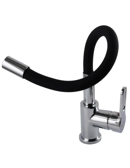 Смеситель для кухни с гибким изливом Globus Lux Dolly GLD-0203LR-BL черный