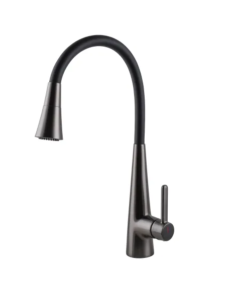 Смеситель для кухни с гибким изливом Globus Lux Lazer Pro GLPR-203SM-GP черный