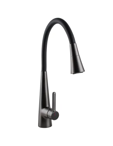 Смеситель для кухни с гибким изливом Globus Lux Lazer Pro GLPR-203SM-GP черный