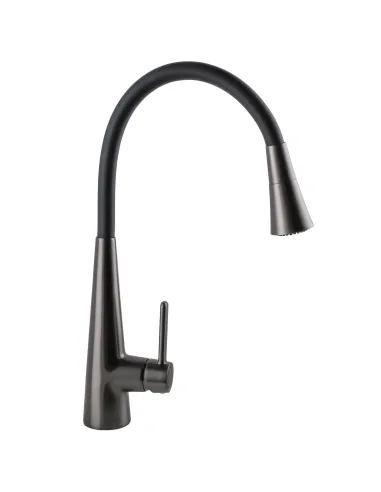 Смеситель для кухни с гибким изливом Globus Lux Lazer Pro GLPR-203SM-GP черный