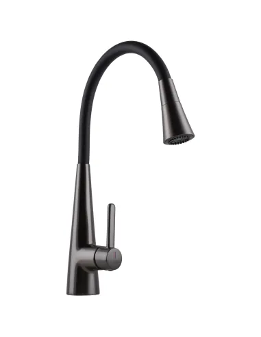 Смеситель для кухни с гибким изливом Globus Lux Lazer Pro GLPR-203SM-GP черный