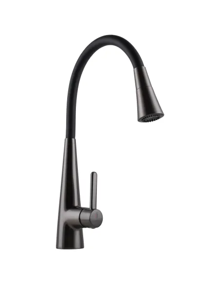 Смеситель для кухни с гибким изливом Globus Lux Lazer Pro GLPR-203SM-GP черный