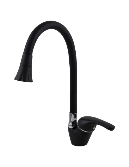 Смеситель для кухни с гибким изливом Globus Lux Solly GLSO-0203SA-10-B01 черный
