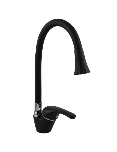 Смеситель для кухни с гибким изливом Globus Lux Solly GLSO-0203SA-10-B01 черный