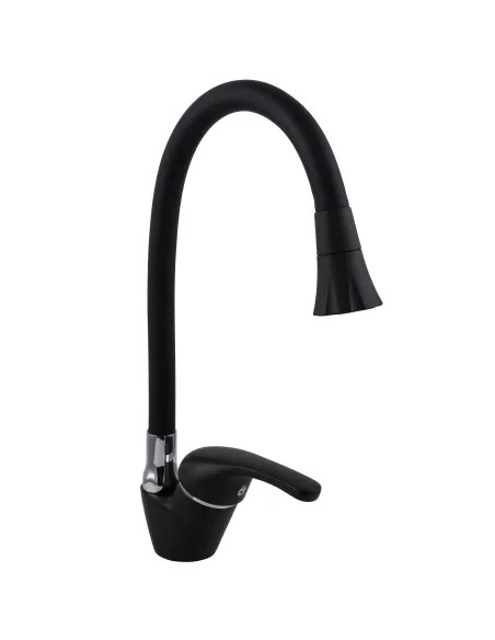 Смеситель для кухни с гибким изливом Globus Lux Solly GLSO-0203SA-10-B01 черный