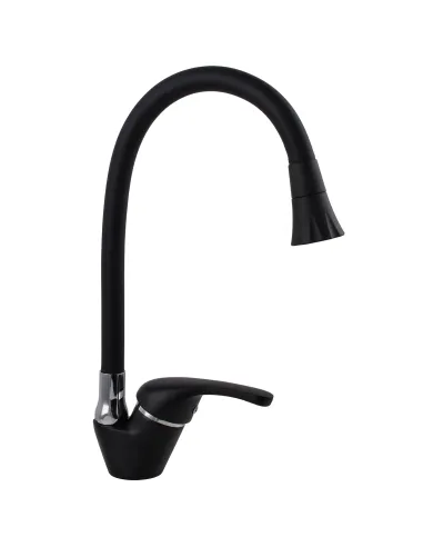Смеситель для кухни с гибким изливом Globus Lux Solly GLSO-0203SA-10-B01 черный