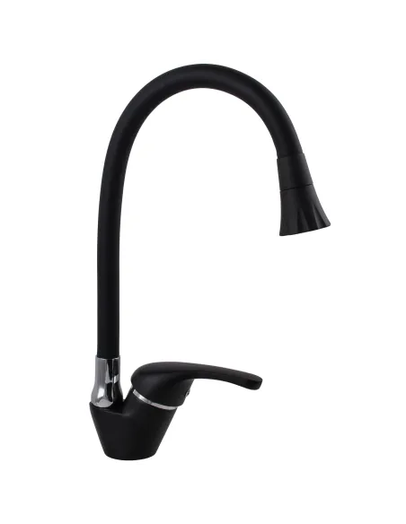 Смеситель для кухни с гибким изливом Globus Lux Solly GLSO-0203SA-10-B01 черный