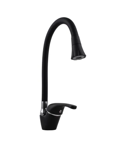 Смеситель для кухни с гибким изливом Globus Lux Solly GLSO-0203SA-10-B01 черный