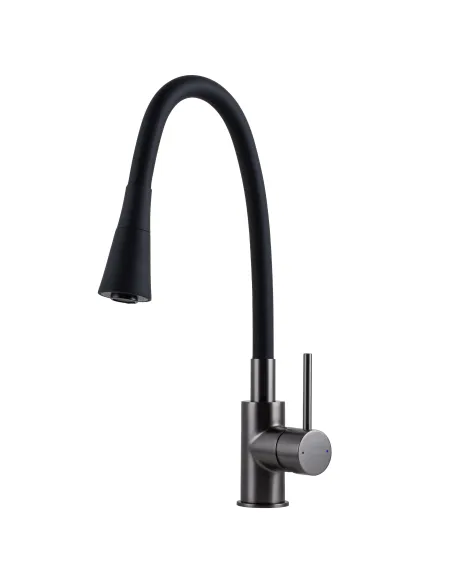 Смеситель для кухни с гибким изливом Topaz LOFT TLF 8854-H39-GP-B01 черный