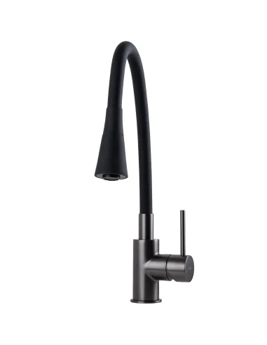 Смеситель для кухни с гибким изливом Topaz LOFT TLF 8854-H39-GP-B01 черный