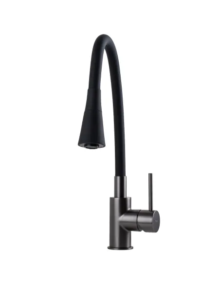 Смеситель для кухни с гибким изливом Topaz LOFT TLF 8854-H39-GP-B01 черный