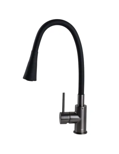 Смеситель для кухни с гибким изливом Topaz LOFT TLF 8854-H39-GP-B01 черный