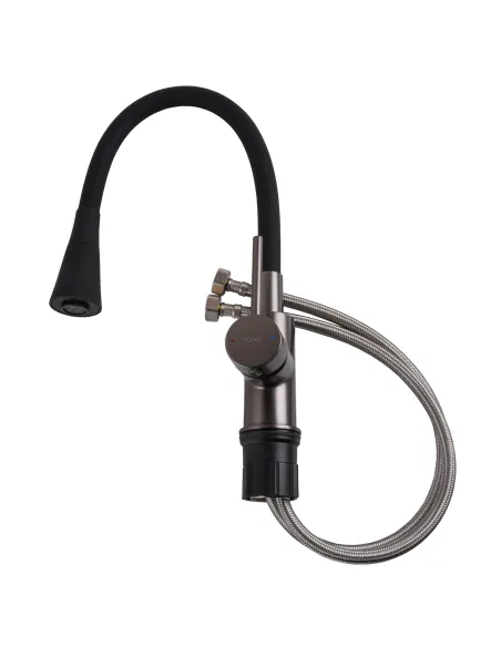 Смеситель для кухни с гибким изливом Topaz LOFT TLF 8854-H39-GP-B01 черный