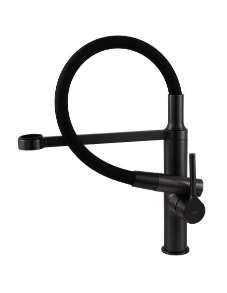 Смеситель для кухни с гибким изливом Topaz Sardinia TS 08401-H71-GP черный