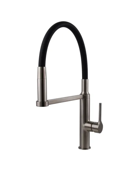 Смеситель для кухни с гибким изливом Topaz Sardinia TS 08401-H71-PVD-NB черный