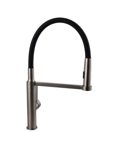 Смеситель для кухни с гибким изливом Topaz Sardinia TS 08401-H71-PVD-NB черный