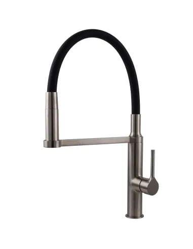 Смеситель для кухни с гибким изливом Topaz Sardinia TS 08401-H71-PVD-NB черный