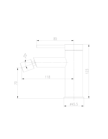 Смеситель для биде Topaz Loft TLF 32601-H75-C хром