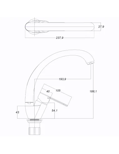 Смеситель для кухни Globus Lux Dolly GLD-0203S хром