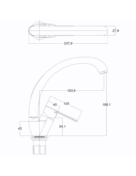 Смеситель для кухни Globus Lux Dolly GLD-0203S хром