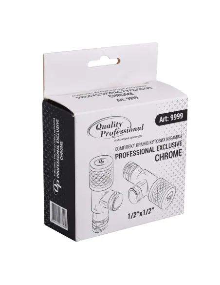 Приладовий кран кутовий Quality Professional Professional Exclusive 9999 28340, 1/2 х 1/2 дюйми