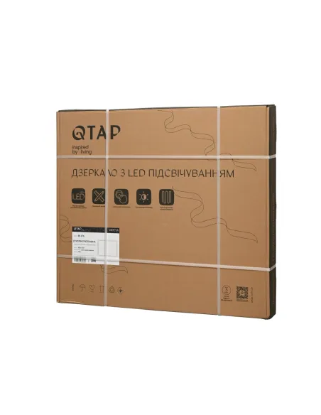 Дзеркало для ванної Q-Tap Mideya (MI2) 800х700 мм, з LED-підсвічуванням та антизапітнінням