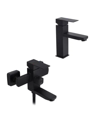 Набір змішувачів Kroner для ванни Edelstahl Kubus-SCH010 для раковини Edelstahl Kubus-SCH060