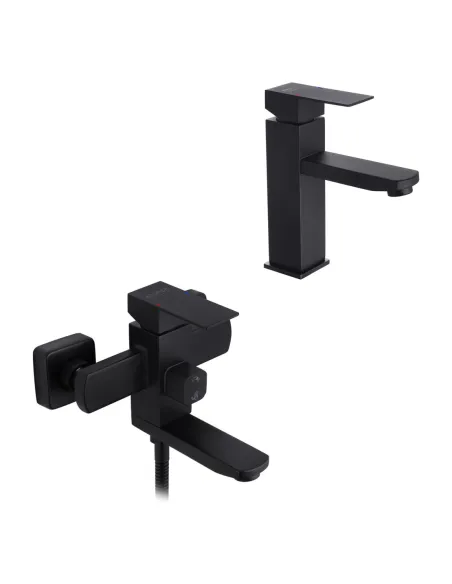 Набор смесителей Kroner для ванны Edelstahl Kubus-SCH010 для раковины Edelstahl Kubus-SCH060