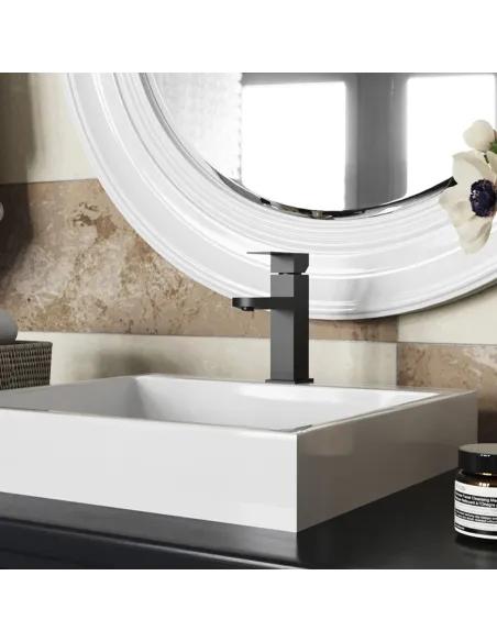 Набор смесителей Kroner для ванны Edelstahl Kubus - SCH060 для раковины Edelstahl Kubus - SCH010 и штанга для душа Edelstahl Kub