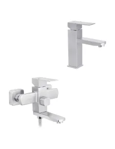 Набор смесителей Kroner для ванны Edelstahl Kubus-ESG010 для раковины Edelstahl Kubus-ESG060