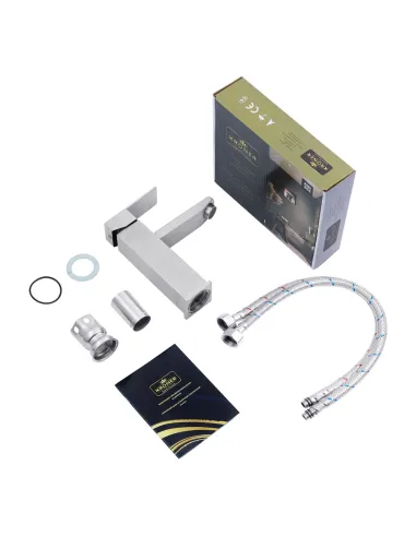 Набор смесителей Kroner для ванны Edelstahl Kubus-ESG010 для раковины Edelstahl Kubus-ESG060