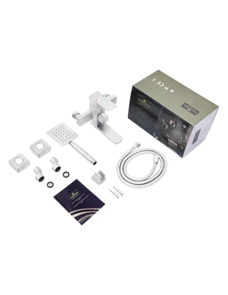 Набор смесителей Kroner для ванны Edelstahl Kubus-ESG010 для раковины Edelstahl Kubus-ESG060