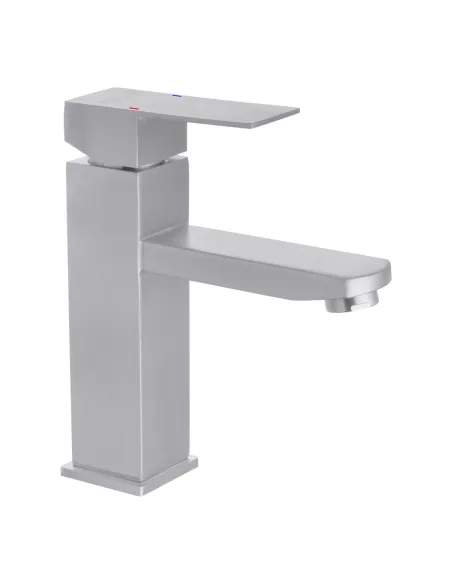 Набор смесителей Kroner для ванны Edelstahl Kubus-ESG010 для раковины Edelstahl Kubus-ESG060 и штанга для душа Edelstahl Kubus-E