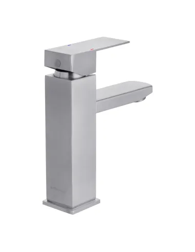 Набор смесителей Kroner для ванны Edelstahl Kubus-ESG010 для раковины Edelstahl Kubus-ESG060 и штанга для душа Edelstahl Kubus-E