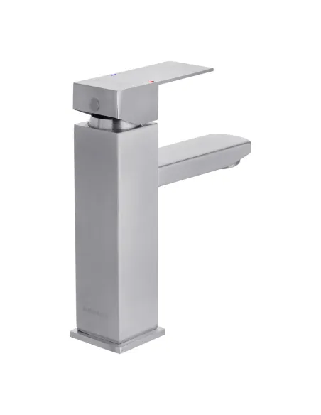 Набор смесителей Kroner для ванны Edelstahl Kubus-ESG010 для раковины Edelstahl Kubus-ESG060 и штанга для душа Edelstahl Kubus-E