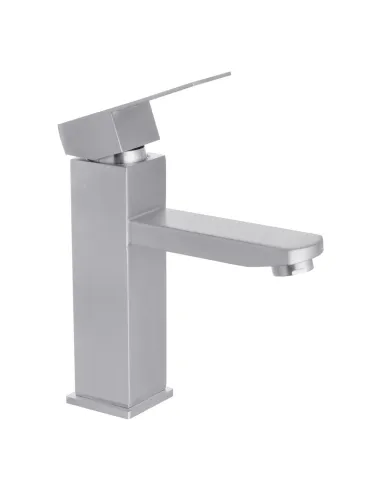 Набір змішувачів Kroner для ванни Edelstahl Kubus-ESG010 для раковини Edelstahl Kubus-ESG060 та штанга для душу Edelstahl Kubus-