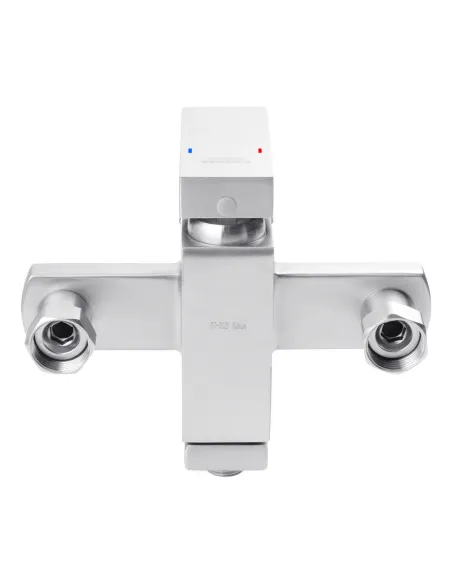 Набор смесителей Kroner для ванны Edelstahl Kubus-ESG010 для раковины Edelstahl Kubus-ESG060 и штанга для душа Edelstahl Kubus-E