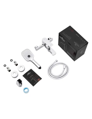 Набір змішувачів Kroner для ванни Makon-C060 для кухні Makon-C030-T та для раковини Makon-C010