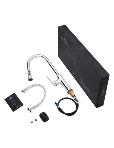 Набір змішувачів Kroner для ванни Makon-C060 для кухні Makon-C030-T та для раковини Makon-C010