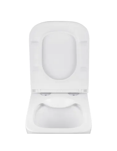 Унітаз підвісний безободковий Kroner Eifel WHI493436 Rimless з сидінням Slim Duroplast