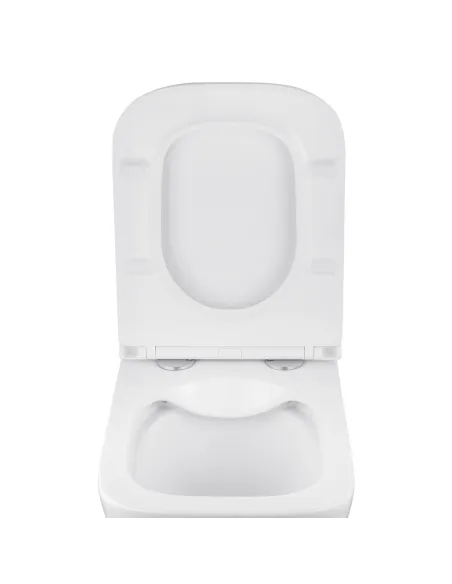 Унітаз підвісний безободковий Kroner Eifel WHI493436 Rimless з сидінням Slim Duroplast