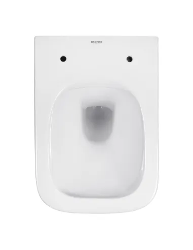 Унитаз подвесной безободковый Kroner Eifel WHI493436 Rimless с сиденьем Slim Duroplast