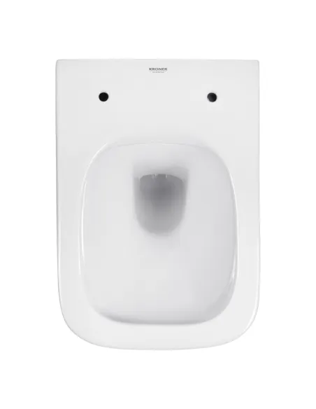 Унітаз підвісний безободковий Kroner Eifel WHI493436 Rimless з сидінням Slim Duroplast