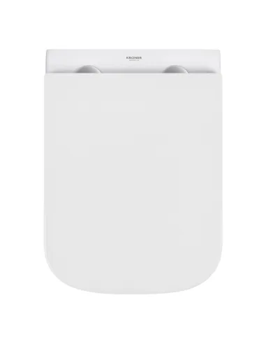 Унітаз підвісний безободковий Kroner Eifel WHI493436 Rimless з сидінням Slim Duroplast