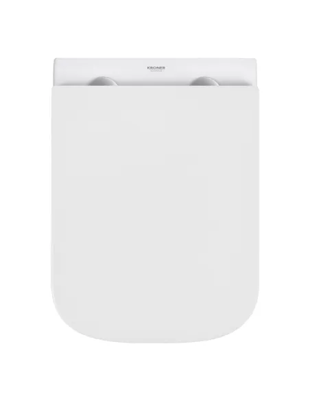 Унітаз підвісний безободковий Kroner Eifel WHI493436 Rimless з сидінням Slim Duroplast
