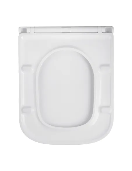 Унитаз подвесной безободковый Kroner Eifel WHI493436 Rimless с сиденьем Slim Duroplast