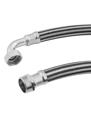 Антивібраційний шланг кутовий Kroner KRP - 100 см 1х1 дюйм ВН